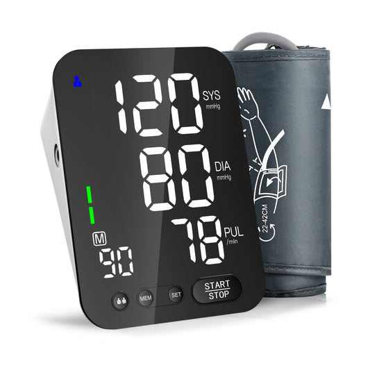 URION Large LED Display Screen Smart Sphygmomanometer Upper Arm Blood Pressure Machine