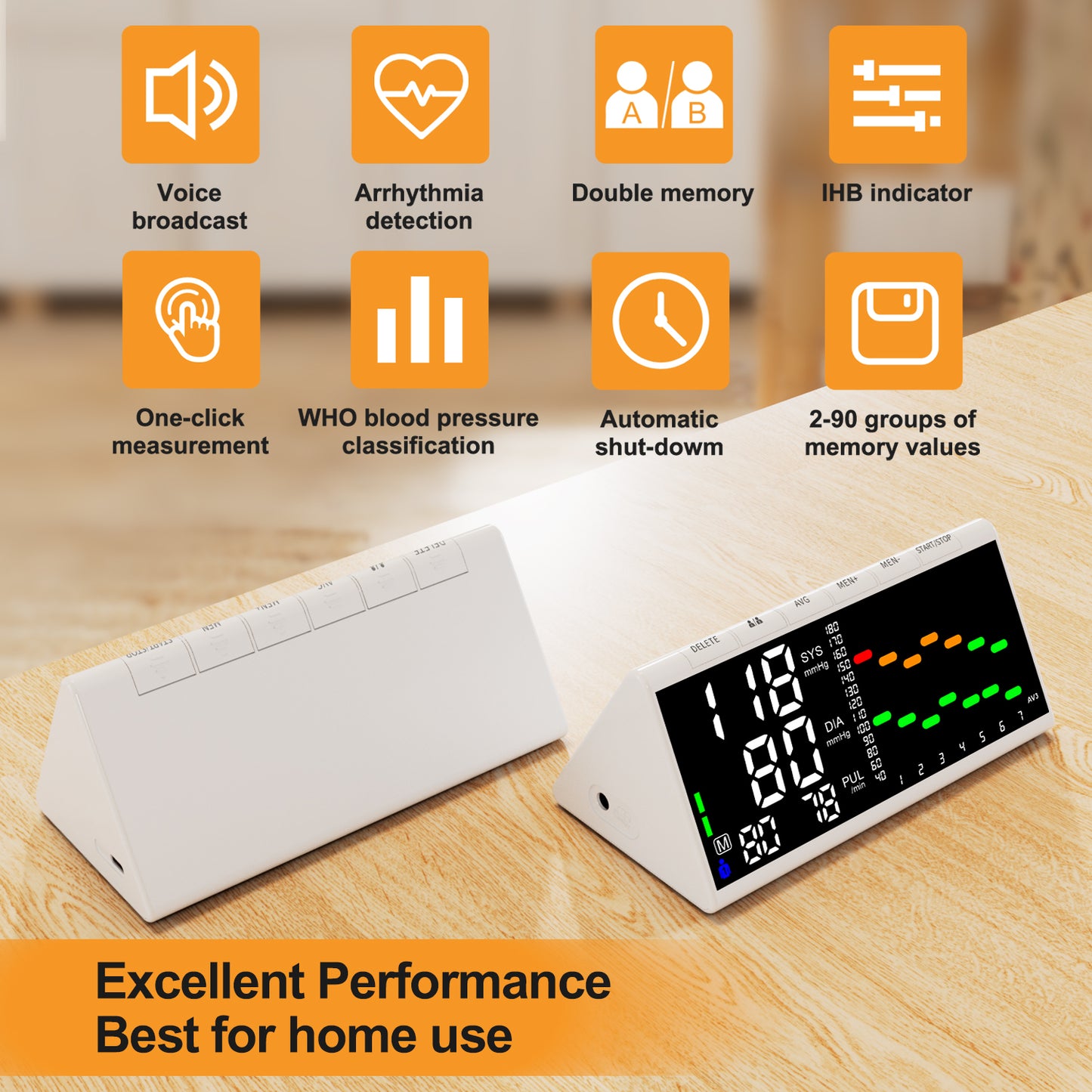 URION Upper Arm Blood Pressure Machine BP Monitor Digital Trend Blood Pressure Machine