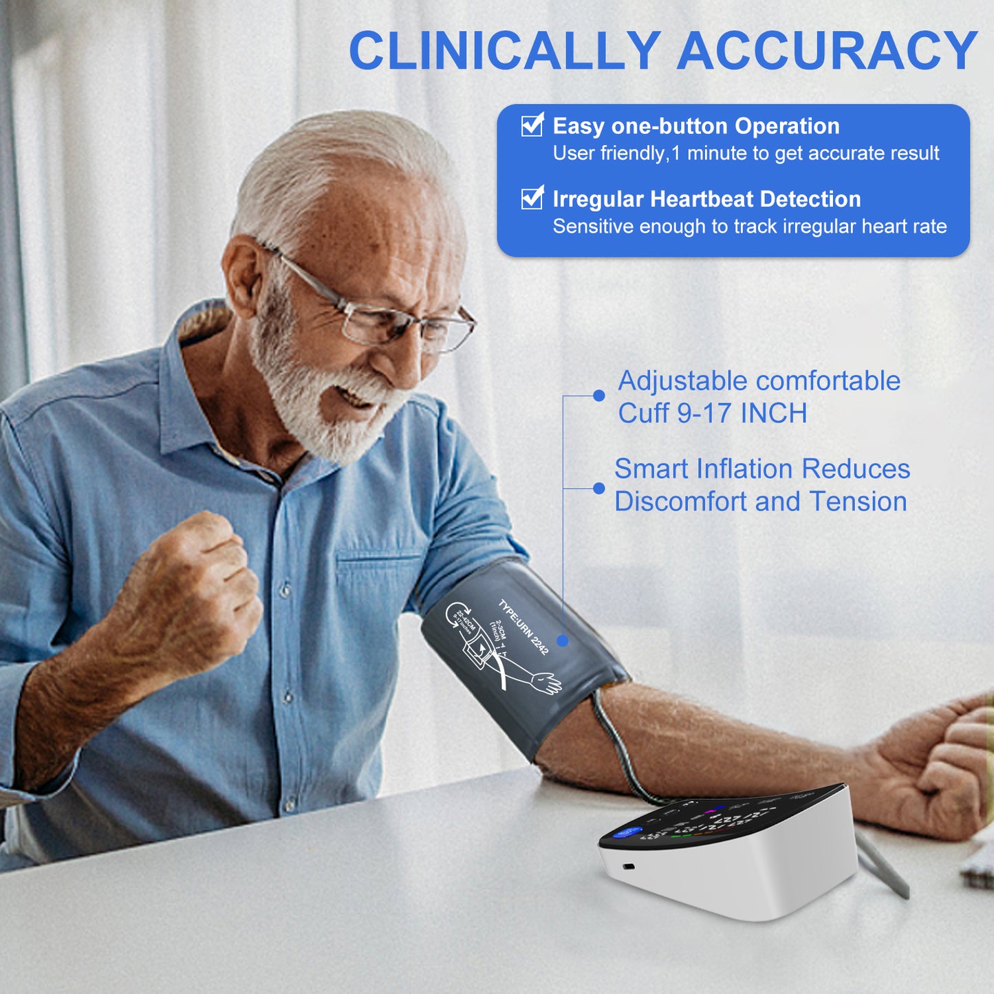 URION Digital Bp Monitor BP Machine Medical Upper Arm Digital Blood Pressure Monitor