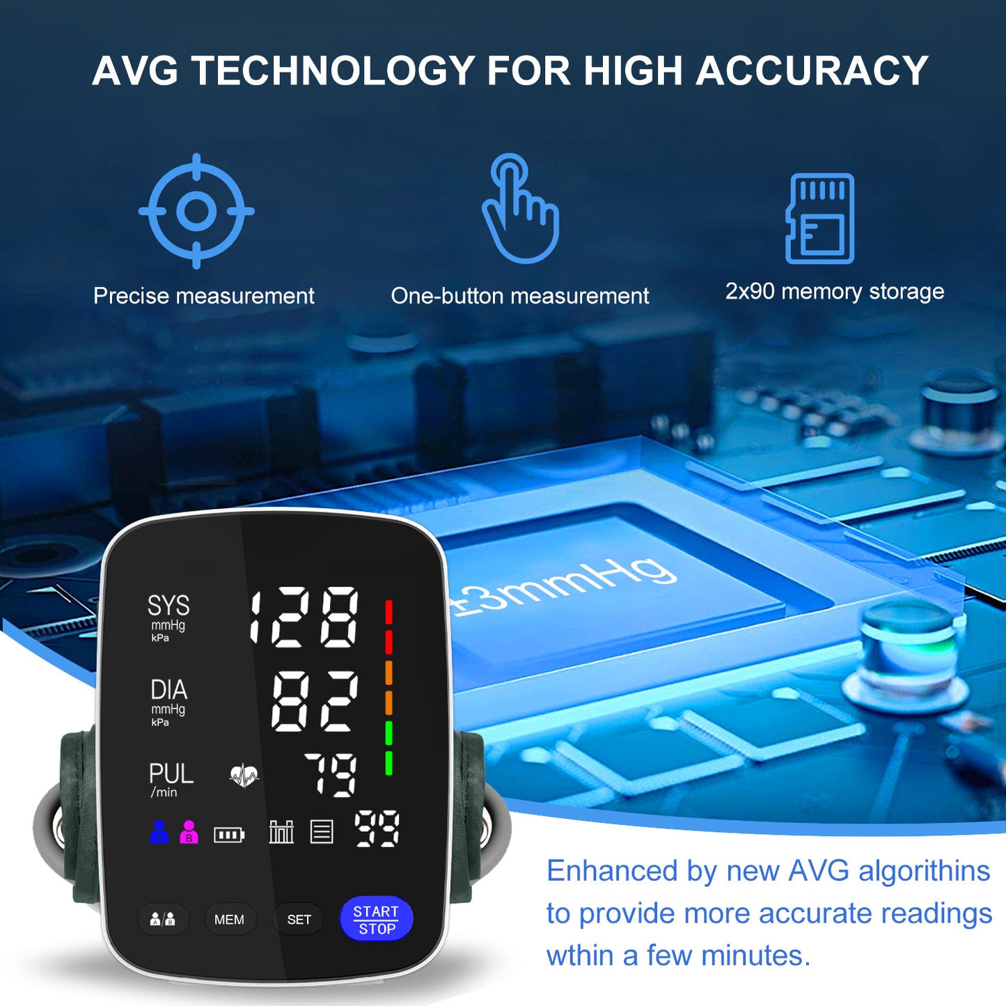 URION Digital Bp Monitor BP Machine Medical Upper Arm Digital Blood Pressure Monitor