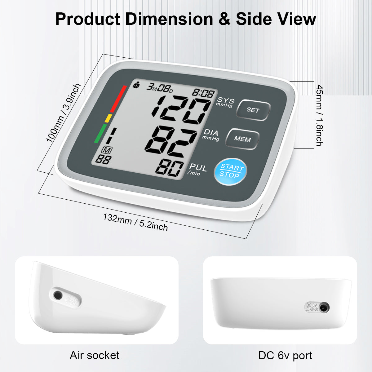 URION CE ISO Approved Medical U80EH Sphygmomanometer Bp Monitor