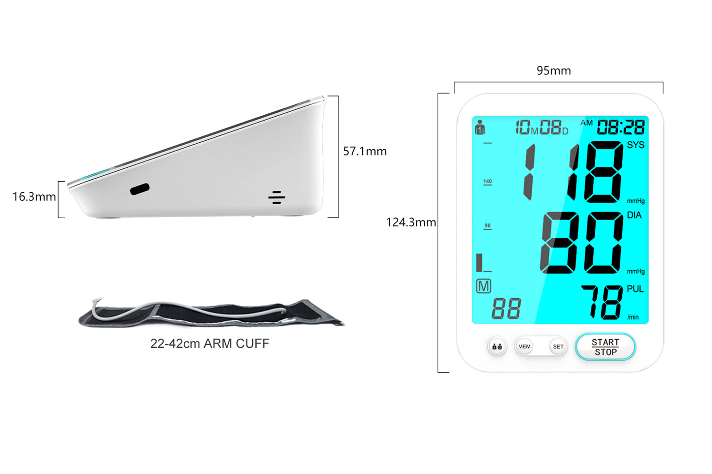 URION Automatic Sphygmomanometer Digital Upper Arm Blood Pressure Monitor