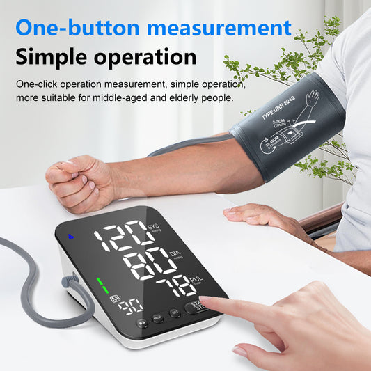 URION Large LED Display Screen Smart Sphygmomanometer Upper Arm Blood Pressure Machine
