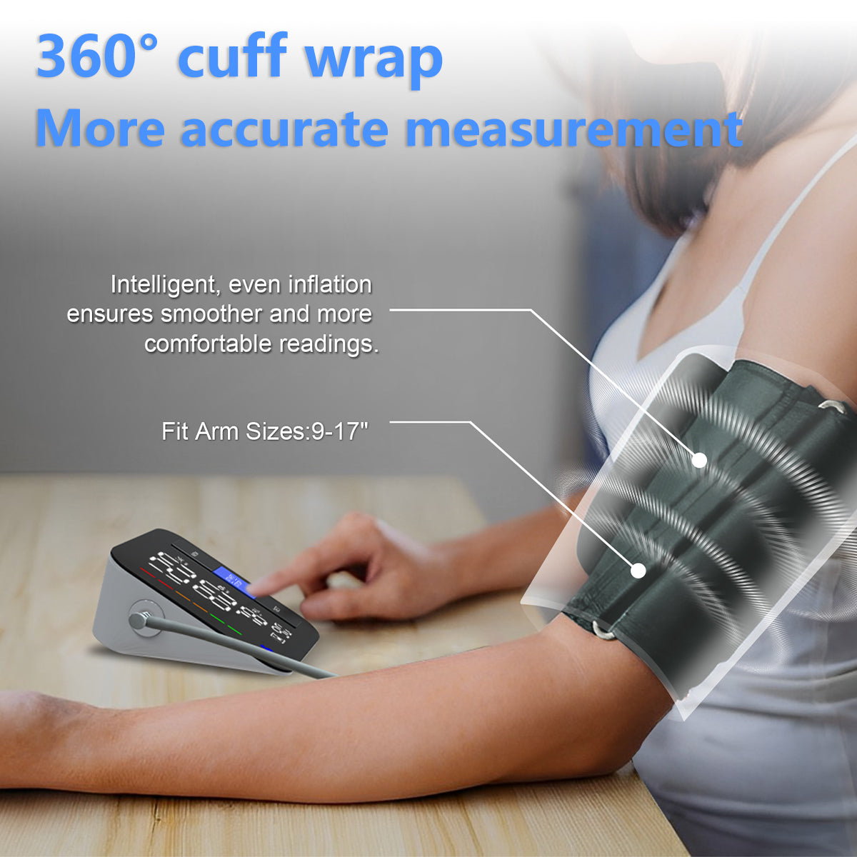 URION BP Monitor Tensiometer Digital Blood Pressure Machine Automatic Arm Blood Pressure Monitor