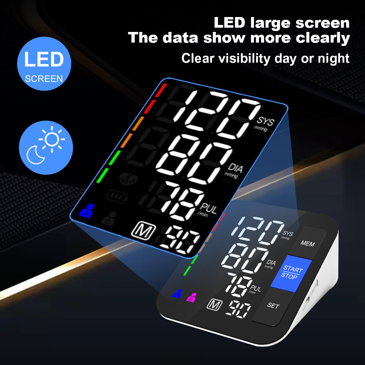 URION BP Monitor Tensiometer Digital Blood Pressure Machine Automatic Arm Blood Pressure Monitor