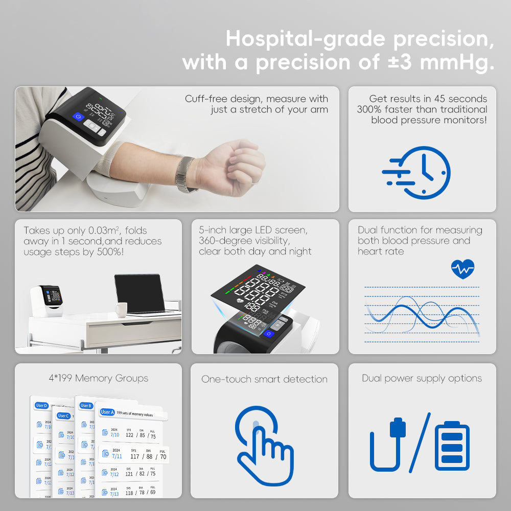 URION Upper Arm Insertion Blood Pressure Machine Digital Tunnel Blood Pressure Monitor